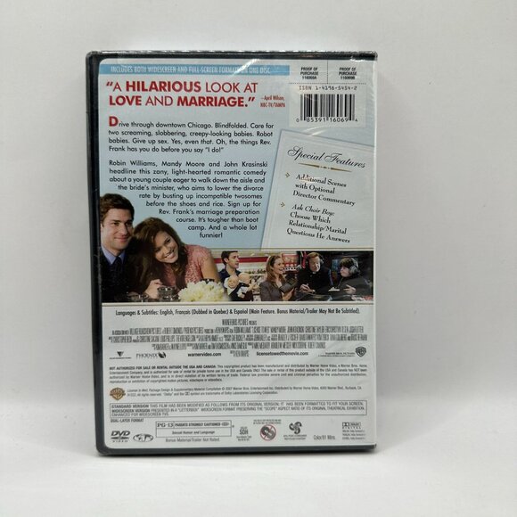 License To Wed DVD Robin Williams Mandy Moore John Krasinski Rated PG13 - Picture 2 of 2